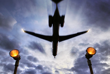 Image showing  Plane passes overhead