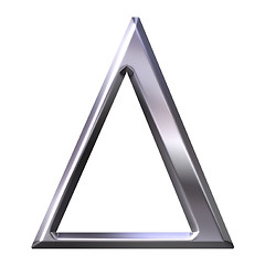 Image showing 3D Silver Greek Letter Delta