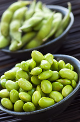 Image showing Soy beans in bowls