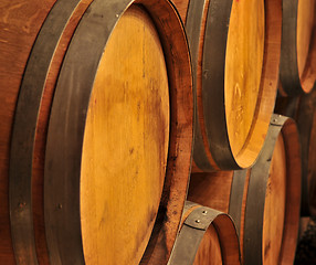 Image showing Wine barrels