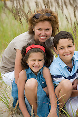 Image showing Happy mother and kids 