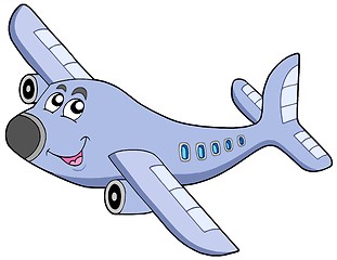 Image showing Cartoon airplane