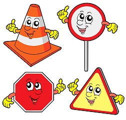 Image showing Cute road signs collection