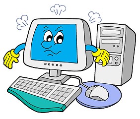 Image showing Angry computer