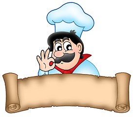 Image showing Banner with cartoon chef