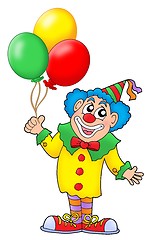 Image showing Clown with balloons