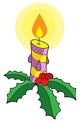 Image showing Christmas candle