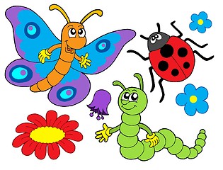 Image showing Bug and flower illustration