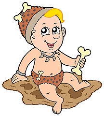 Image showing Cartoon prehistoric baby