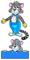 Image showing Cat in overalls