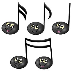 Image showing Cute music notes