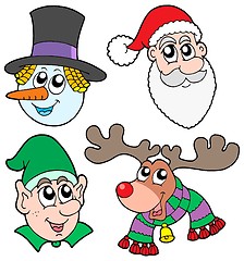 Image showing Christmas faces collection