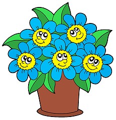 Image showing Cute flowers in pot