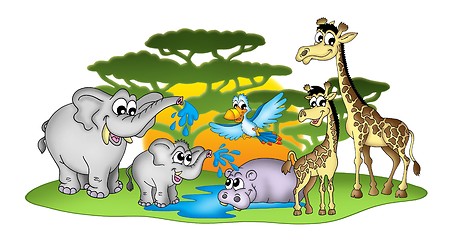 Image showing Group of African animals