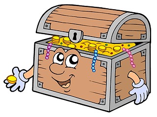 Image showing Cartoon treasure chest