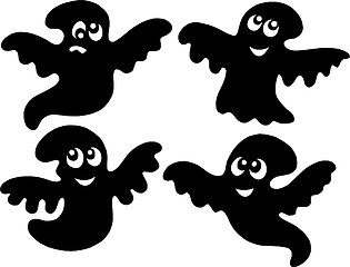 Image showing Cute ghost silhouettes