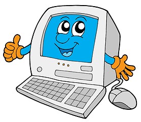 Image showing Cute small computer