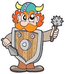 Image showing Angry viking warrior