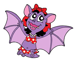 Image showing Bat woman in fly