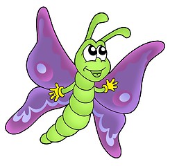 Image showing Cute purple butterfly