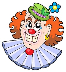 Image showing Evil clowns head