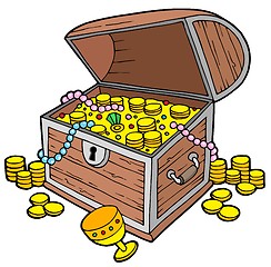 Image showing Open treasure chest