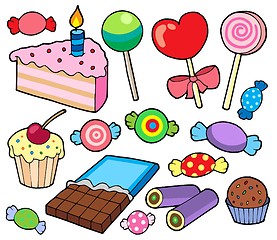 Image showing Candy and cakes collection