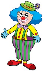 Image showing Funny clown in big pants