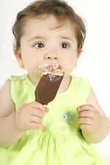 Image showing Baby Girl with Ice Cream