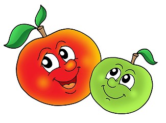 Image showing Pair of smiling apples
