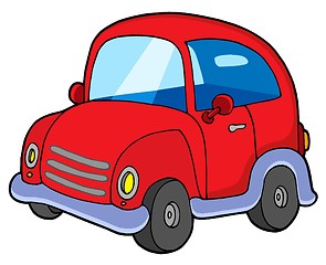 Image showing Cute red car