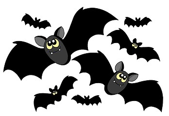 Image showing Bats silhouettes