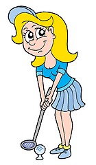 Image showing Golf girl