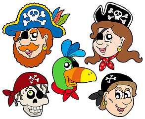 Image showing Pirate characters collection
