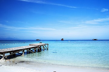 Image showing Pier on Beach