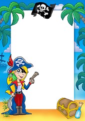 Image showing Frame with pirate woman 1