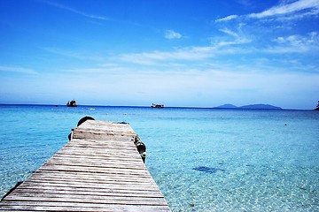 Image showing Pier at beach