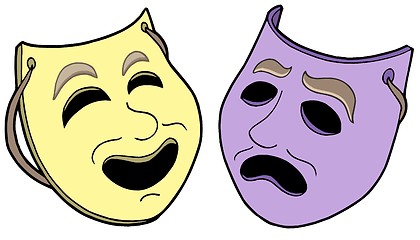 Image showing Pair of theatre masks