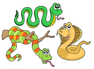 Image showing Cute snakes collection