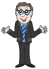 Image showing Businessman in black suit