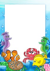 Image showing Frame with tropical fishes 2