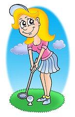 Image showing Golf girl 2