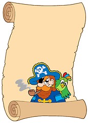 Image showing Old pirate scroll