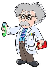 Image showing Cartoon scientist -