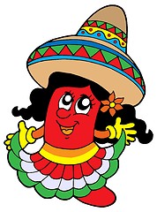 Image showing Cute Mexican chilli girl