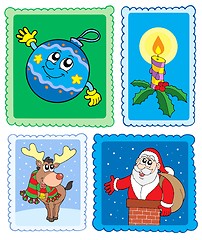 Image showing Christmas post stamps collection