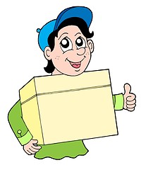 Image showing Man with box