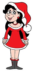 Image showing Christmas girl