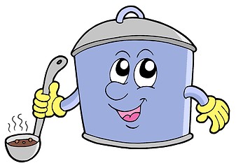 Image showing Cartoon cooker pot