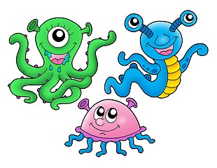 Image showing Cute monsters collection